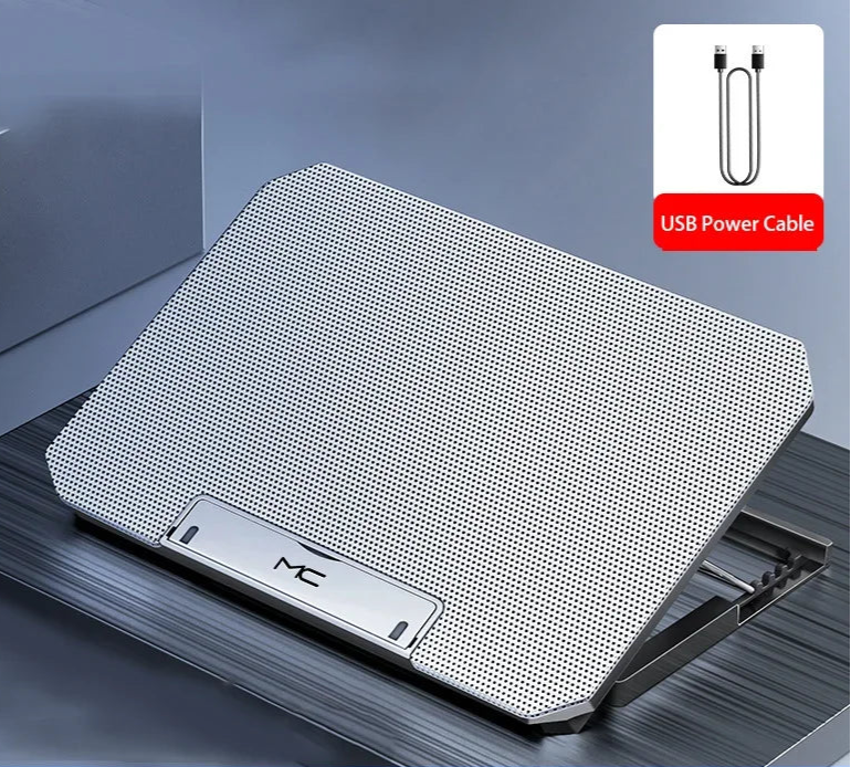 Suporte para Portáteis - Com Arrefecimento, Painel Metálico, Velocidade Ajustável e 2 Ventoinhas Suporte para Portáteis - Com Arrefecimento, Painel Metálico, Velocidade Ajustável e 2 Ventoinhas